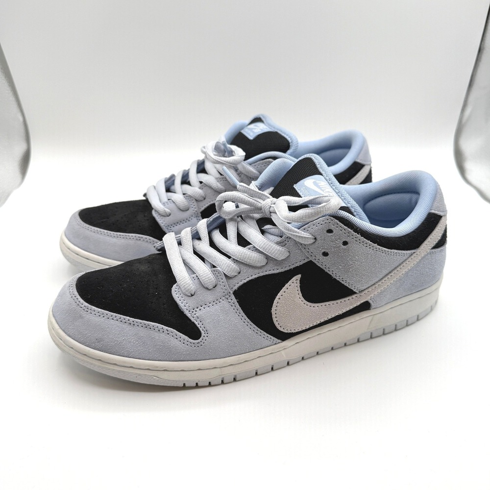 Nike SB Dunk Low Pro Men 13 Gray Black Blue Suede Skateboarding Sneakers
